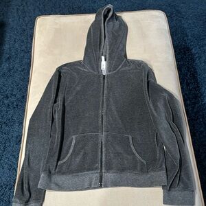 Gap body gray 100% zippered hoodie